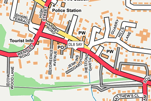 DL8 5AY map - OS OpenMap – Local (Ordnance Survey)