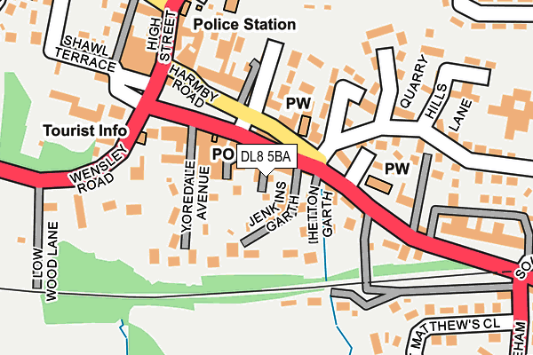 DL8 5BA map - OS OpenMap – Local (Ordnance Survey)