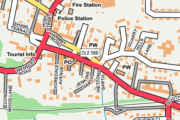 DL8 5BB map - OS OpenMap – Local (Ordnance Survey)