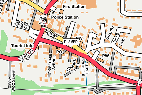 DL8 5BD map - OS OpenMap – Local (Ordnance Survey)