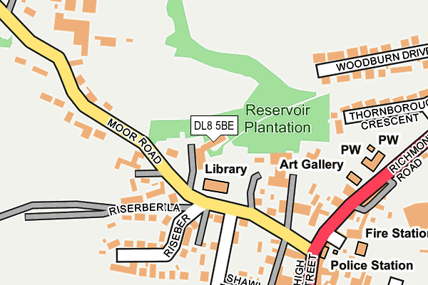 DL8 5BE map - OS OpenMap – Local (Ordnance Survey)