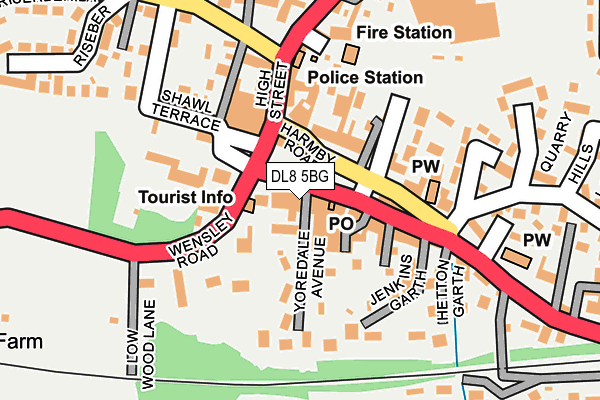 DL8 5BG map - OS OpenMap – Local (Ordnance Survey)