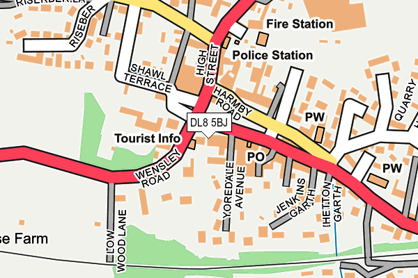 DL8 5BJ map - OS OpenMap – Local (Ordnance Survey)