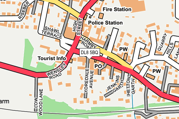 DL8 5BQ map - OS OpenMap – Local (Ordnance Survey)