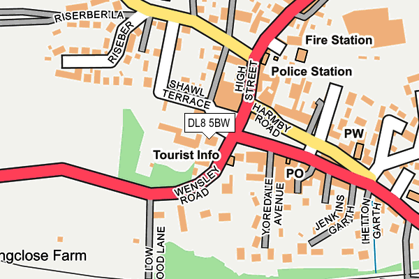 DL8 5BW map - OS OpenMap – Local (Ordnance Survey)