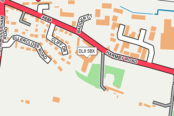 DL8 5BX map - OS OpenMap – Local (Ordnance Survey)