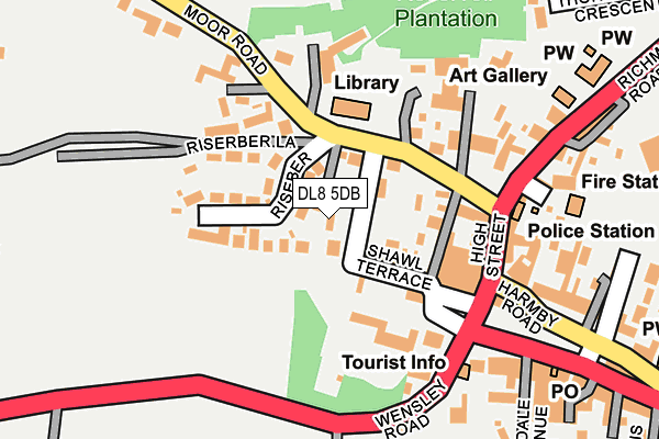 DL8 5DB map - OS OpenMap – Local (Ordnance Survey)