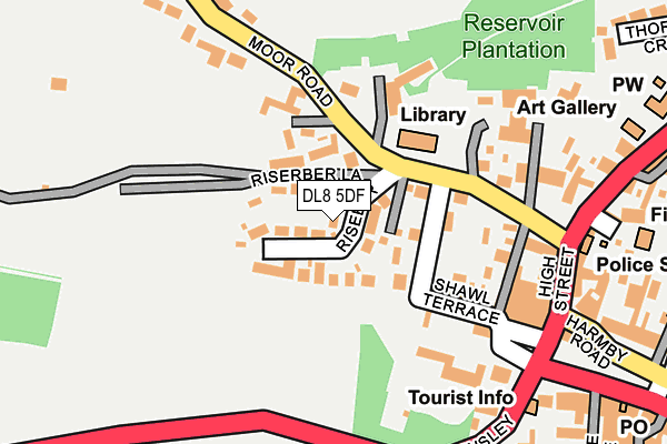 DL8 5DF map - OS OpenMap – Local (Ordnance Survey)