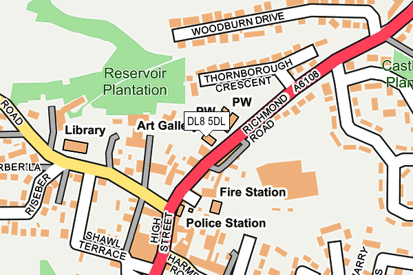 DL8 5DL map - OS OpenMap – Local (Ordnance Survey)