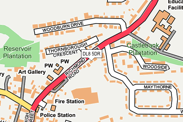 DL8 5DR map - OS OpenMap – Local (Ordnance Survey)