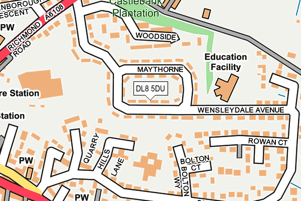 DL8 5DU map - OS OpenMap – Local (Ordnance Survey)