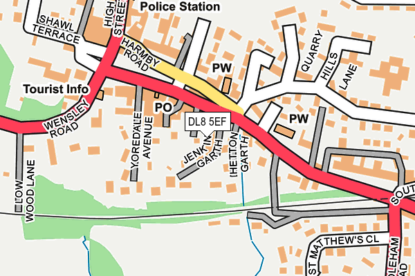 DL8 5EF map - OS OpenMap – Local (Ordnance Survey)