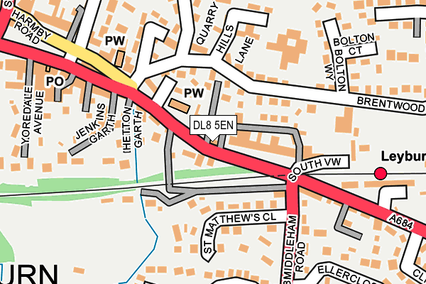 DL8 5EN map - OS OpenMap – Local (Ordnance Survey)