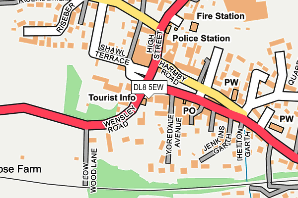 DL8 5EW map - OS OpenMap – Local (Ordnance Survey)