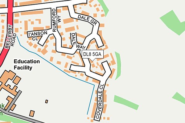 DL8 5GA map - OS OpenMap – Local (Ordnance Survey)