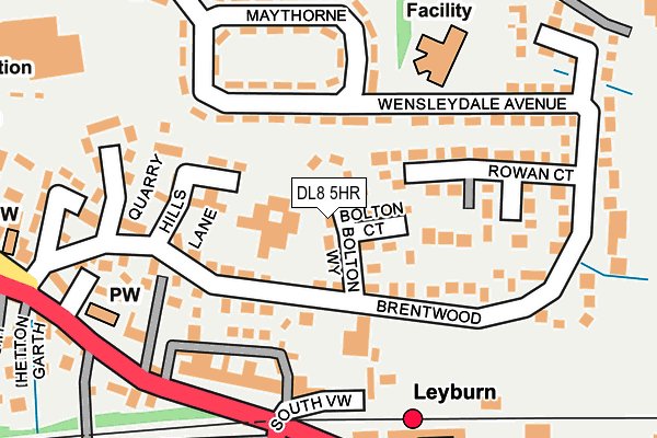 DL8 5HR map - OS OpenMap – Local (Ordnance Survey)