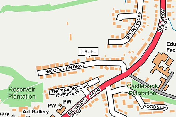 DL8 5HU map - OS OpenMap – Local (Ordnance Survey)