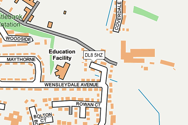 DL8 5HZ map - OS OpenMap – Local (Ordnance Survey)