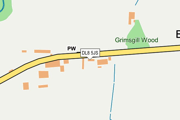 DL8 5JS map - OS OpenMap – Local (Ordnance Survey)