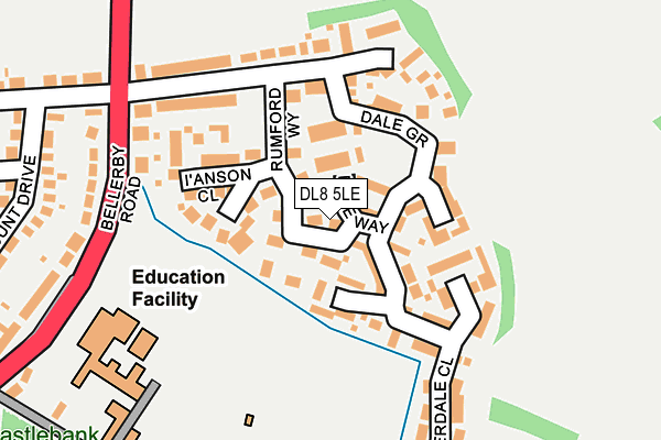 DL8 5LE map - OS OpenMap – Local (Ordnance Survey)