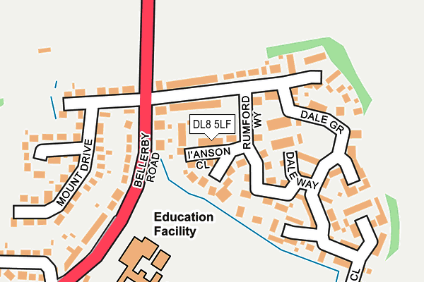 DL8 5LF map - OS OpenMap – Local (Ordnance Survey)