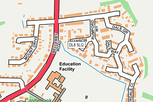 DL8 5LQ map - OS OpenMap – Local (Ordnance Survey)