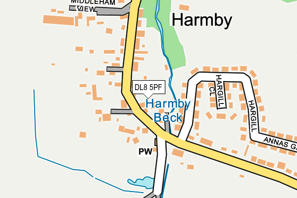 DL8 5PF map - OS OpenMap – Local (Ordnance Survey)