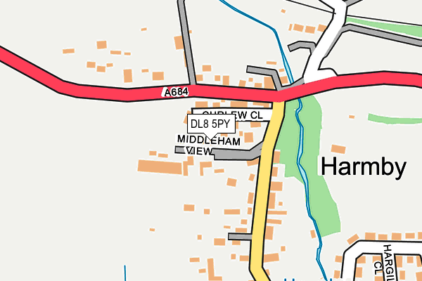DL8 5PY map - OS OpenMap – Local (Ordnance Survey)