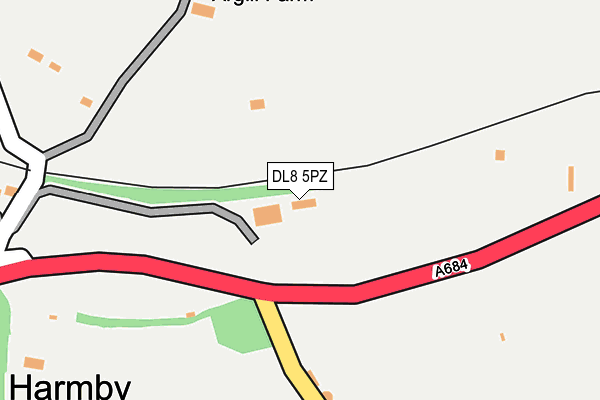 DL8 5PZ map - OS OpenMap – Local (Ordnance Survey)