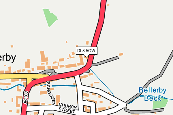 DL8 5QW map - OS OpenMap – Local (Ordnance Survey)