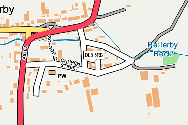 DL8 5RB map - OS OpenMap – Local (Ordnance Survey)