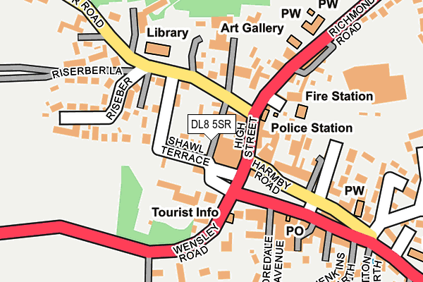 DL8 5SR map - OS OpenMap – Local (Ordnance Survey)