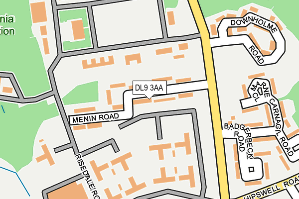 DL9 3AA map - OS OpenMap – Local (Ordnance Survey)
