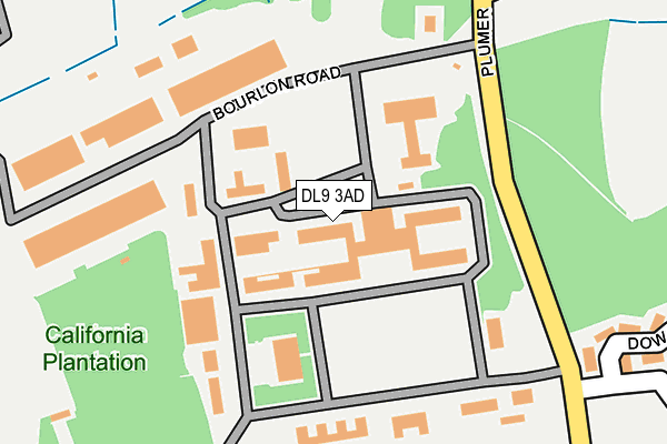 DL9 3AD map - OS OpenMap – Local (Ordnance Survey)