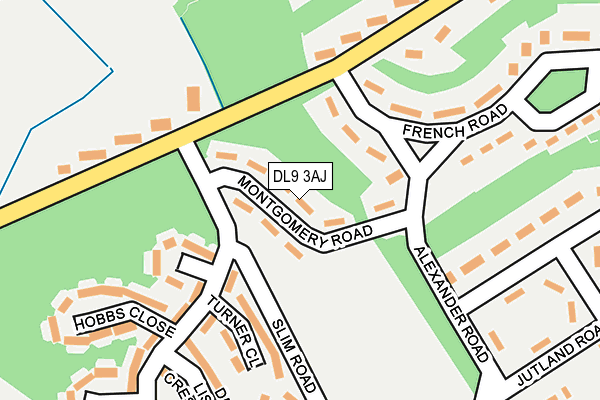 DL9 3AJ map - OS OpenMap – Local (Ordnance Survey)