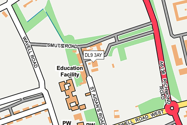 DL9 3AY map - OS OpenMap – Local (Ordnance Survey)