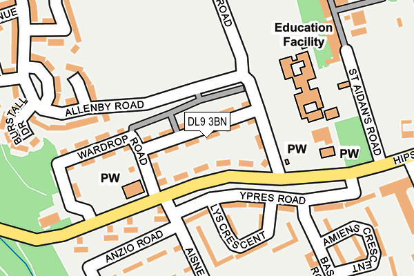 DL9 3BN map - OS OpenMap – Local (Ordnance Survey)