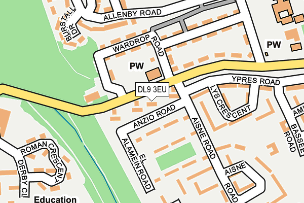 DL9 3EU map - OS OpenMap – Local (Ordnance Survey)