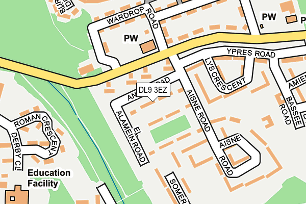 DL9 3EZ map - OS OpenMap – Local (Ordnance Survey)