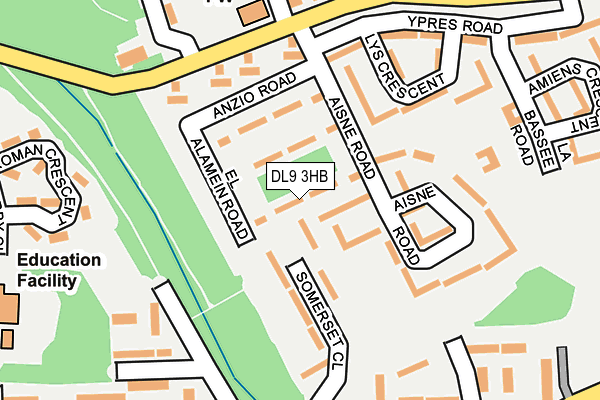 DL9 3HB map - OS OpenMap – Local (Ordnance Survey)