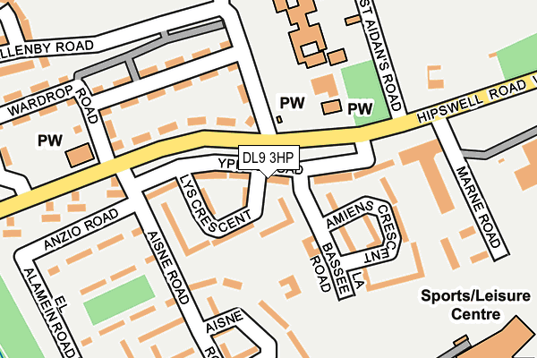 DL9 3HP map - OS OpenMap – Local (Ordnance Survey)