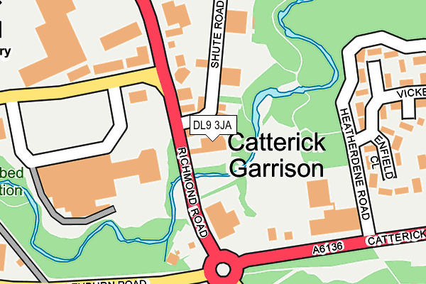 Map of CATTERICK CAR WASH LTD at local scale