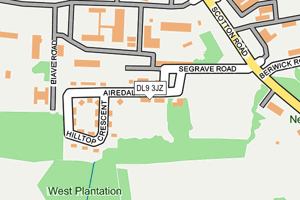 DL9 3JZ map - OS OpenMap – Local (Ordnance Survey)