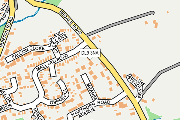 DL9 3NA map - OS OpenMap – Local (Ordnance Survey)