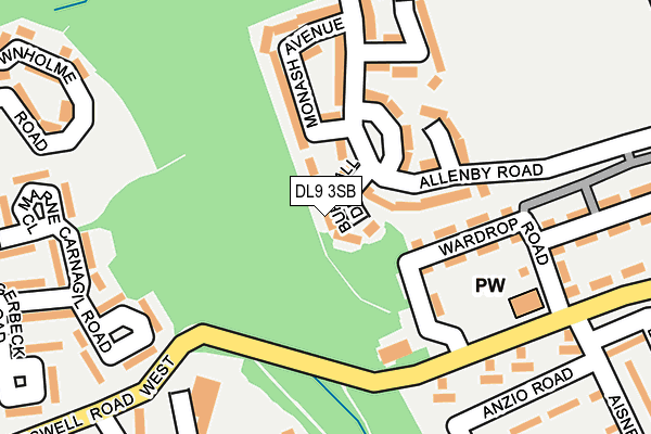 DL9 3SB map - OS OpenMap – Local (Ordnance Survey)