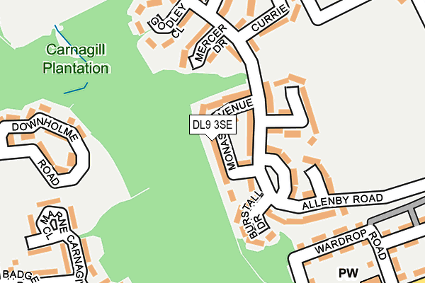 DL9 3SE map - OS OpenMap – Local (Ordnance Survey)
