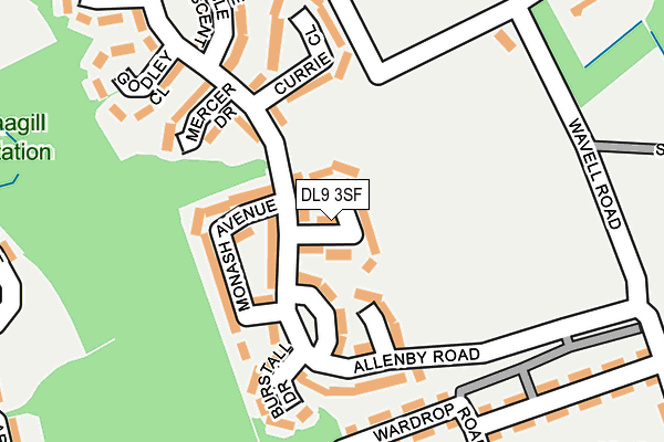 DL9 3SF map - OS OpenMap – Local (Ordnance Survey)