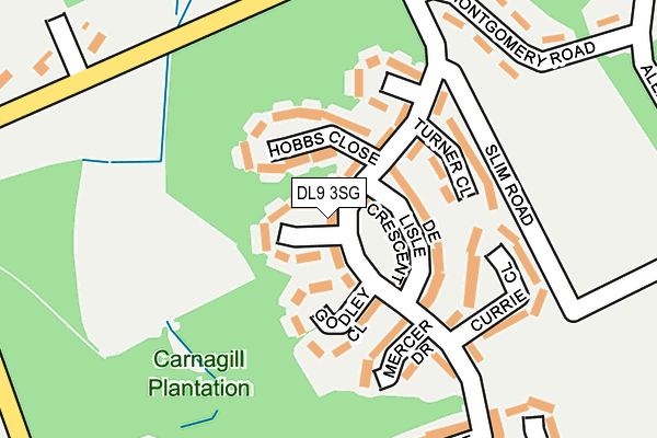 DL9 3SG map - OS OpenMap – Local (Ordnance Survey)