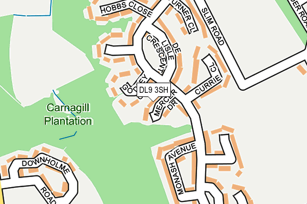 DL9 3SH map - OS OpenMap – Local (Ordnance Survey)