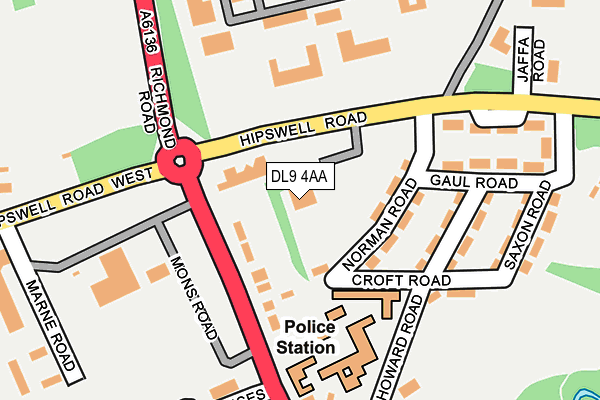DL9 4AA map - OS OpenMap – Local (Ordnance Survey)